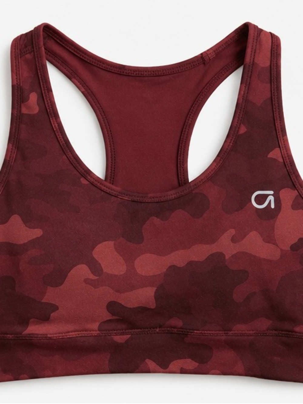 GAP Maroon Camo Racerback Sports Bra